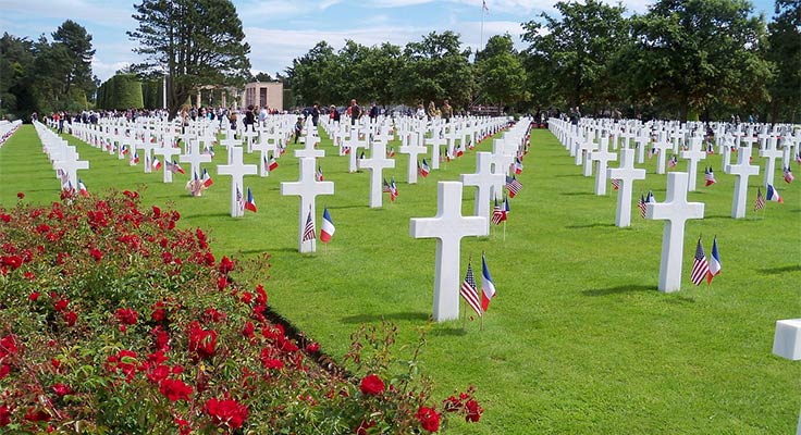 Cimeti&egrave;re de guerre am&eacute;ricaine en Normandie