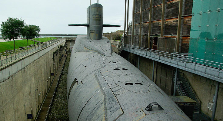 Sous-marin nucl&eacute;aire "Le Redoutable" &agrave; Cherbourg
