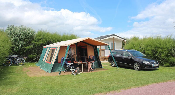 Emplacement au camping 5* Le Cormoran