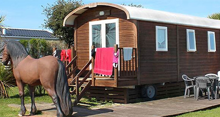 Roulotte au camping Le Cormoran